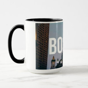 Vintage Boston Cityscape Print - Historic Architec Mug