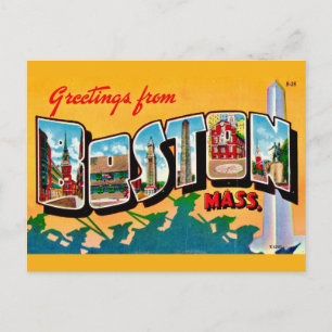 Vintage Boston Greeting Postcard