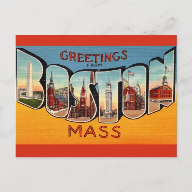 Vintage Boston Greeting Postcard (Front)