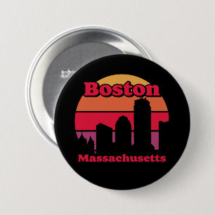Vintage Boston Massachusetts 7.5 Cm Round Badge