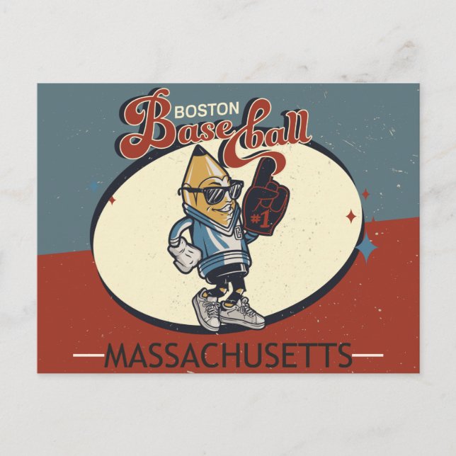 Vintage Boston, Massachusetts Baseball Postcard (Front)