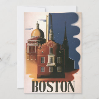 Vintage Boston, Massachusetts Paul Revere's Ride