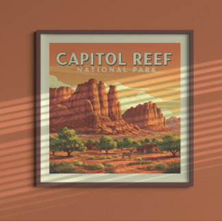 Vintage Boston Massachusetts Poster