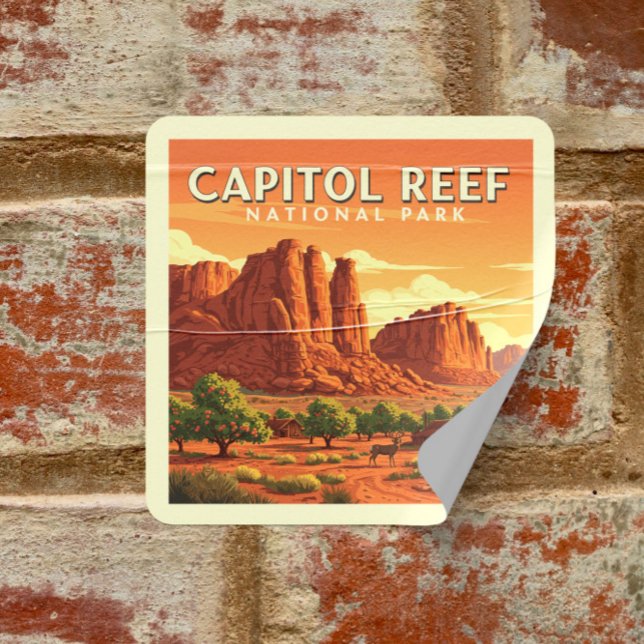 Vintage Boston Massachusetts Square Sticker (Creator Uploaded)