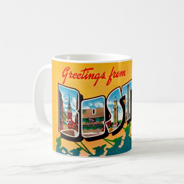 Vintage Boston Postcard Mug (Front Left)