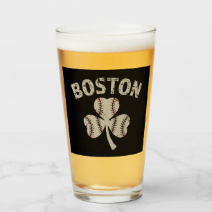 Vintage Boston St Patrick's Day Irish Shamrock Glass