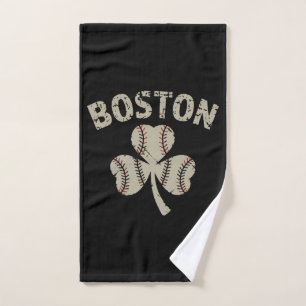 Vintage Boston St Patrick's Day Irish Shamrock Hand Towel
