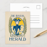 Vintage Boston Sunday Herald Postcard<br><div class="desc">The Boston Sunday herald (ca. 1890–1920) |

Vintage The Boston Sunday Herald newspaper illustration from the early 20th century. 

Use the design tools to add custom text or personalise the image.</div>