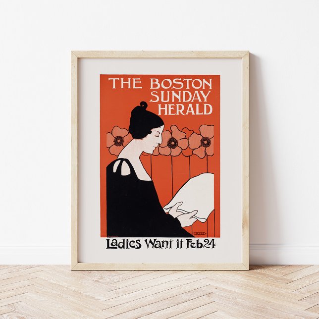 Vintage Boston Sunday Herald Poster (Creator Uploaded)