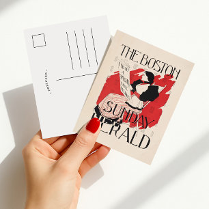 Vintage Boston Sunday Herald Women's Edition Postcard