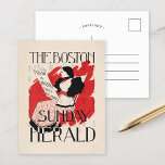 Vintage Boston Sunday Herald Women's Edition Postcard<br><div class="desc">The Boston Sunday herald, Feb. 10. A special number for ladies (1890–1920) | This vintage illustration for The Boston Sunday Herald from February 10, during the early 20th century, presents a "Special Number for Ladies, " capturing the grace and sophistication of women’s fashion and interests of the time. The artwork...</div>
