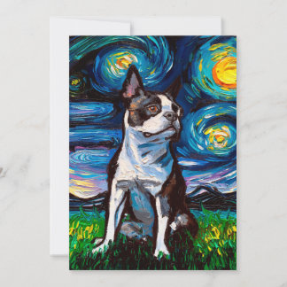 Vintage Boston Terrier | Cute gift for love animal Holiday Card