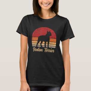 Vintage Boston Terrier Dog Pet   Men Women Boys T-Shirt