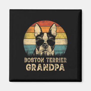 Vintage Boston Terrier Grandpa Dog Lovers Father&# Magnet