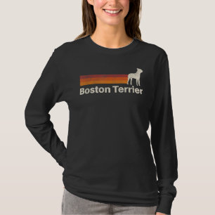 Vintage Boston Terrier Retro Mum Dad Dog T-Shirt