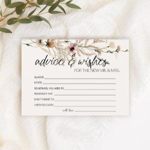 Vintage Botanical Advice Well Wishes Wedding Stationery