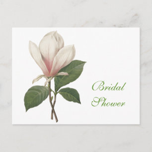 vintage botanical art elegant magnolia flower invitation postcard