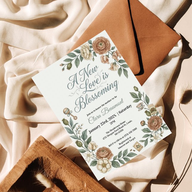Vintage Botanical Baby shower invitation  (Creator Uploaded)