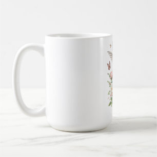 Vintage Botanical Bird Art Coffee Mug