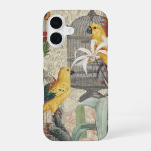 Vintage Botanical Bird Nature Antique Tropical iPhone 16 Case