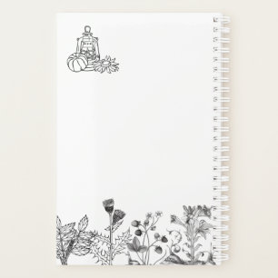 Vintage Botanical Black and White Planner