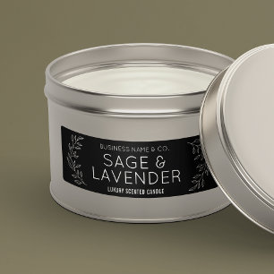 Vintage Botanical Black & White Thin Product Label