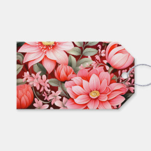 Vintage Botanical Blooming Flower Garden Gift Tags