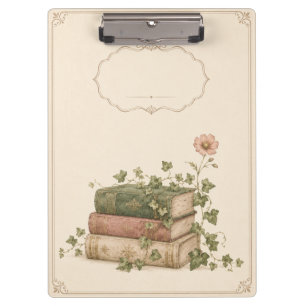 Vintage Botanical Books & Ivy Cottagecore Planner Clipboard