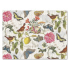 Vintage Botanical Butterflies & Birds Tissue Paper