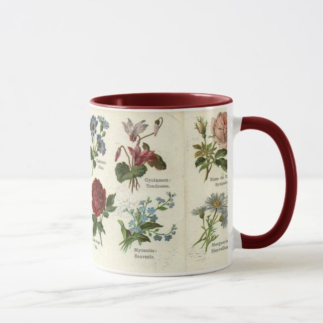 Vintage Botanical Card Mug (Right)