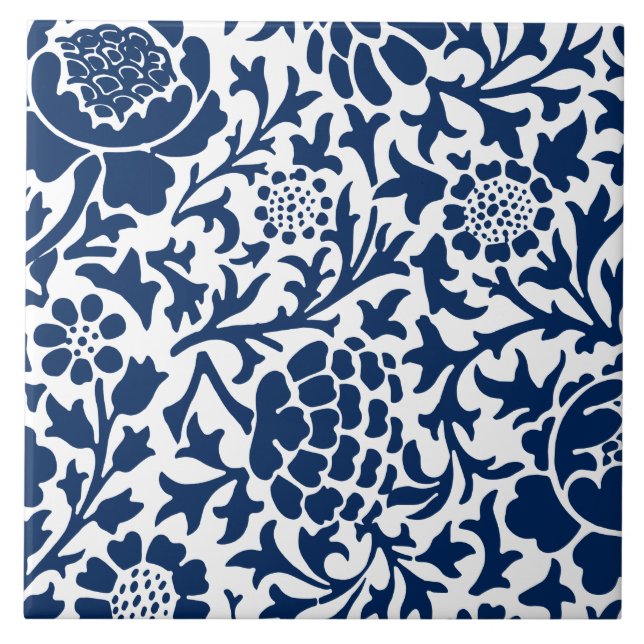 Vintage Botanical Ceramic Tile (Front)