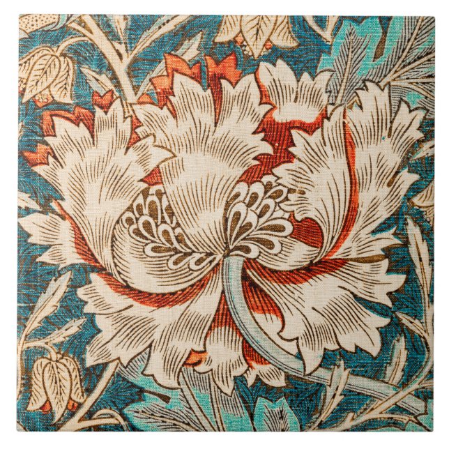 Vintage Botanical Ceramic Tile (Front)