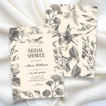 Vintage Botanical Chinoiserie floral bridal shower