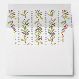 Vintage Botanical Christmas Envelope