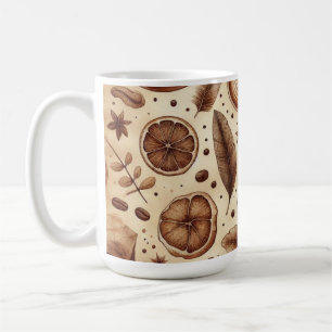 Vintage Botanical Coffee Beans Rustic Cafe Mug