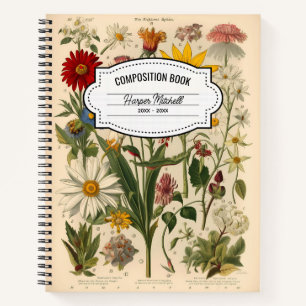 Vintage Botanical Composition Notebook