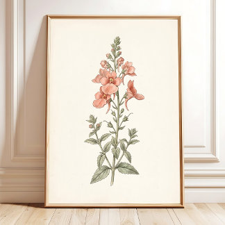 Vintage Botanical Cottage Print Wall Art