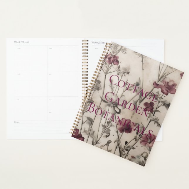 Vintage Botanical Cottagecore Garden  Planner (Display)