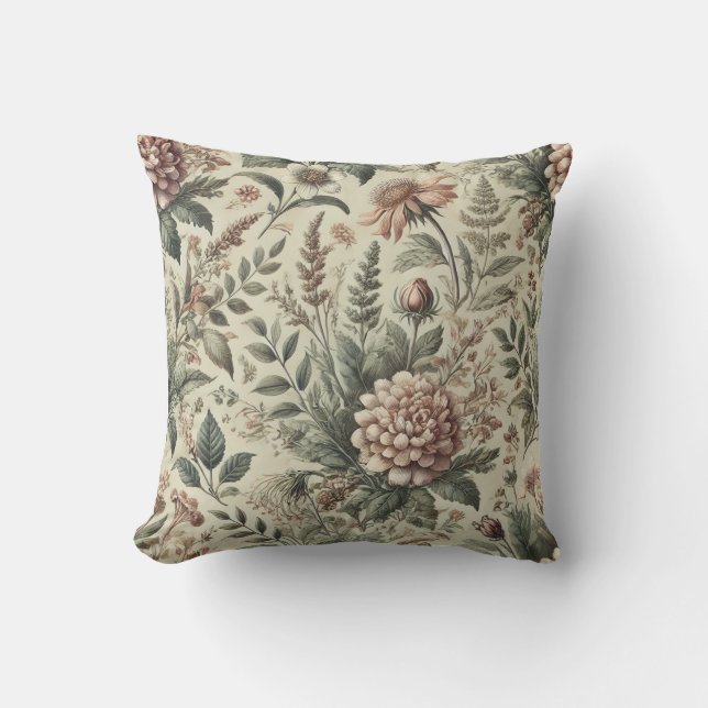 Vintage Botanical Cushion (Front)