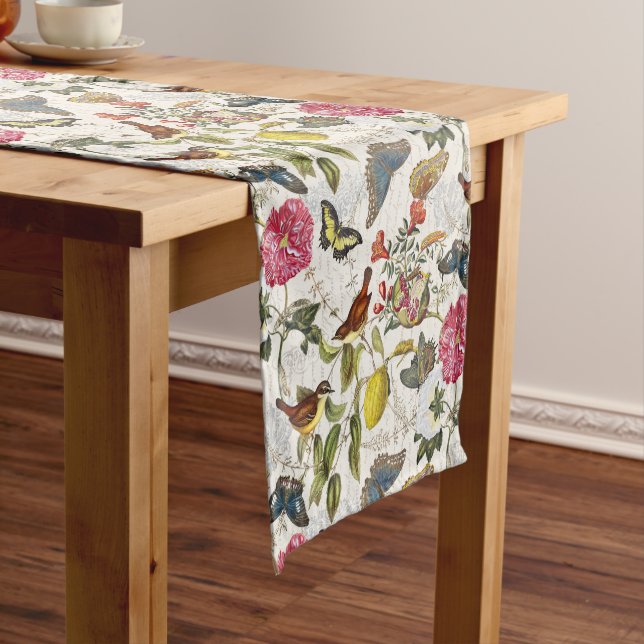 Vintage Botanical Custom 14" X 72" Table Runner (In Situ)
