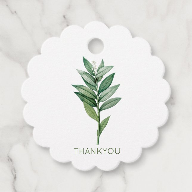 VINTAGE BOTANICAL  CUSTOMISABLE FAVOUR TAGS (Front)