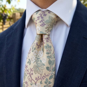Vintage Botanical Elegance Tie