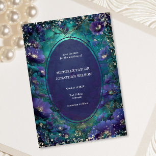 Vintage Botanical Enchanted Forest Save the Date Invitation