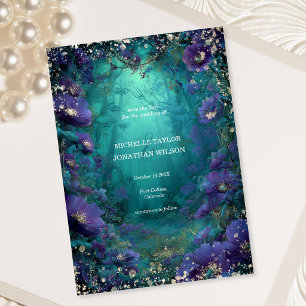 Vintage Botanical Enchanted Forest Save the Date Invitation
