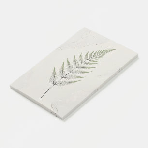 Vintage Botanical Fern Leaf Notebook Post-it Notes