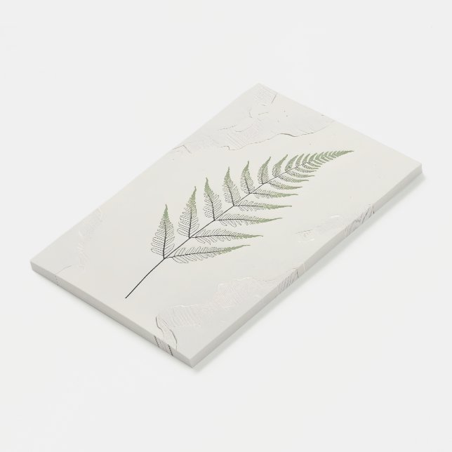 Vintage Botanical Fern Leaf | Notebook Post-it Notes (Angled)