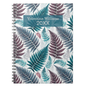 Vintage Botanical Fern Monogram Notebook