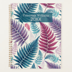 Vintage Botanical Fern Monogram Planner