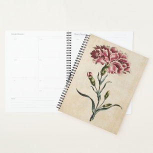Vintage Botanical Floral Carnation Planner