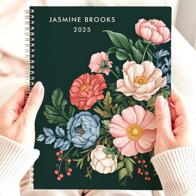 Vintage Botanical Floral Custom Name Planner (Creator Uploaded)